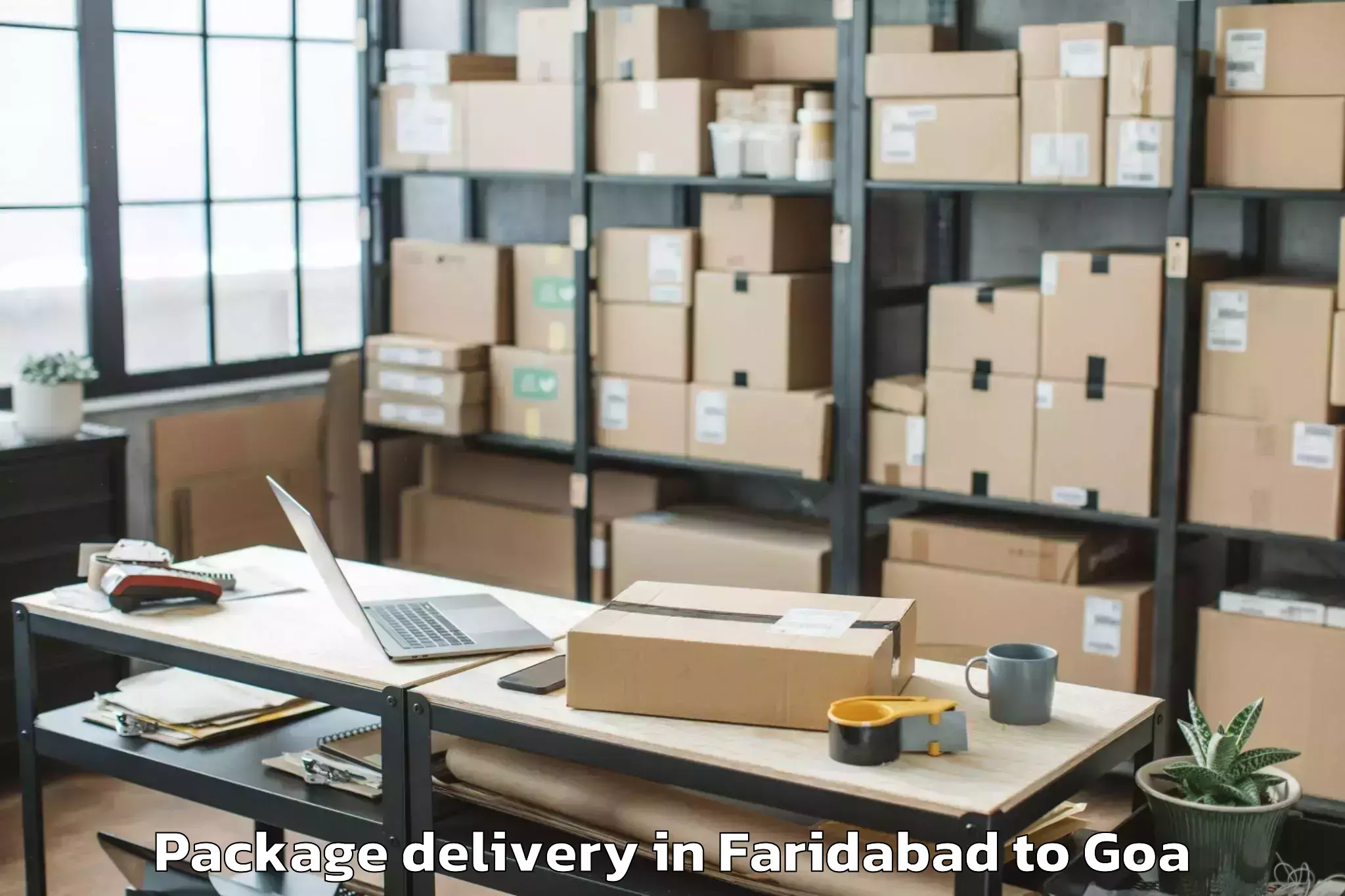 Book Faridabad to Chandor Package Delivery